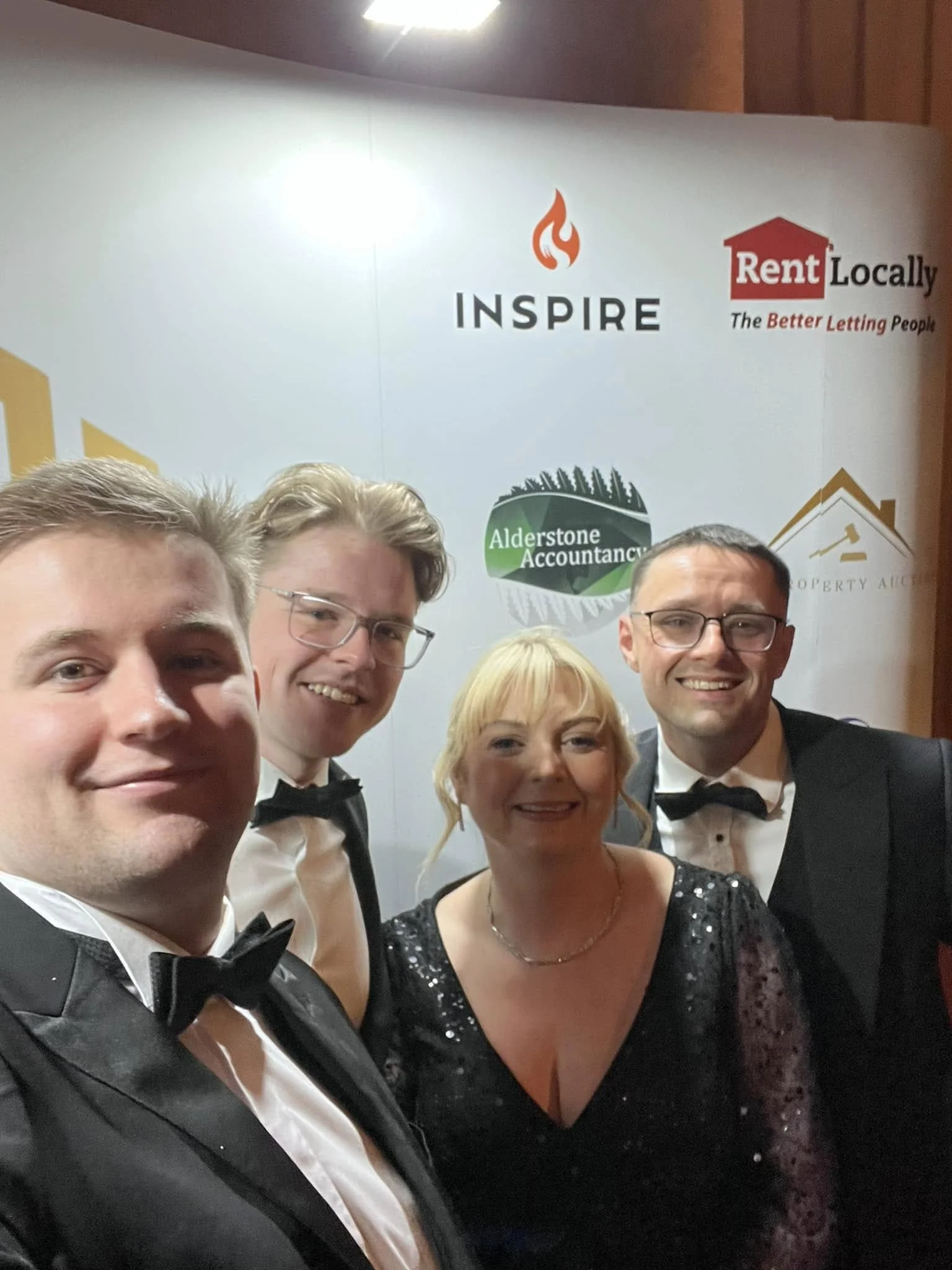 Team members at an event
